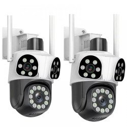 2 БРОЯ КАМЕРА ТРОЙНА С АЛАРМА 24 ДИОДА БЯЛА