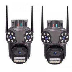 2 БРОЯ КАМЕРА ТРОЙНА С АЛАРМА 24 ДИОДА СИВА