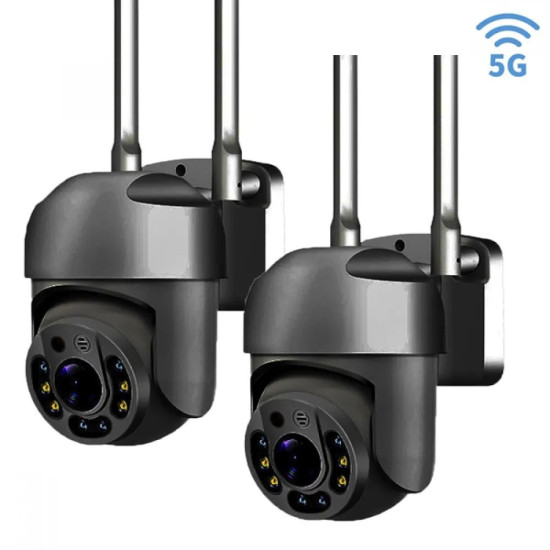 2 БРОЯ КУПОЛНА БЕЗЖИЧНА КАМЕРА COBRA 8 LED 5G