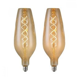 2 БРОЯ LED ВИНТИДЖ ЛАМПА ДИМИРУЕМА 4W E27 2200K D120 ЗЛАТО