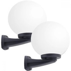 2 БРОЯ NARDO 250 ГРАДИНСКИ ФЕНЕР ЗА СТЕНА 1XE27 IP55 ЧЕРЕН-ОПАЛ