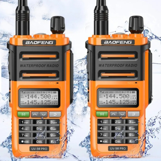 2 Броя професионална водоустойчива радиостанция Baofeng UV-9R Pro
