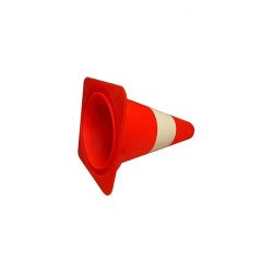 2 Броя сигнален конус със светлоотразителна лента 45см