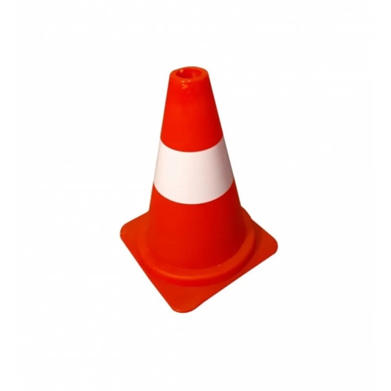 2 Броя сигнален конус със светлоотразителна лента 45см