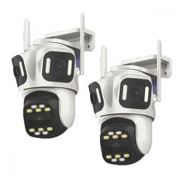 2 Броя сигнална камера с три обектива за външен монтаж