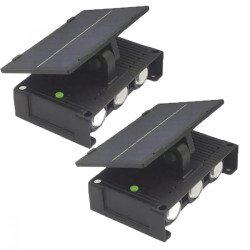 2 Броя соларна стенна лампа с 6 LED панела отгоре