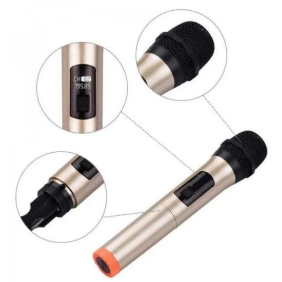 2 Броя универсални безжични микрофони с предавател SM-820A