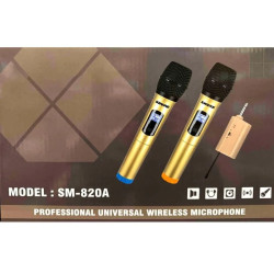 2 Броя универсални безжични микрофони с предавател SM-820A