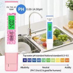 4 в 1 тестер за качеството на водата PH, TDS, EC, Температур