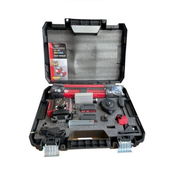 4D лазерен нивелир с 360 градуса завъртане, 16 линии ( със зелен лазер ) и дисплей KraftRoyal