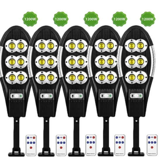 5 БРОЯ ПО 1200W СОЛАРНА УЛИЧНА ЛАМПА