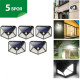 5 броя 270 ° Водоустойчива градинска соларна лампа