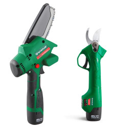 АКУМУЛАТОРЕН БЕЗЧЕТКОВ КОМПЛЕКТ МИНИ ТРИОН И ГРАДИНСКА НОЖИЦА SCB100-16KIT