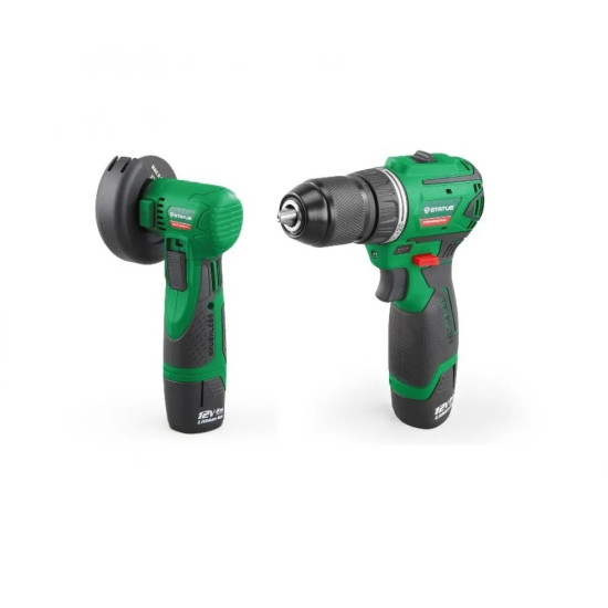 АКУМУЛАТОРЕН БЕЗЧЕТКОВ КОМПЛЕКТ- ВИНТОВЕРТ И ЪГЛОШЛИФОВЪЧНА МАШИНА CBL12LI SET