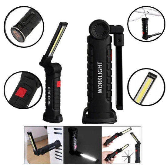 АКУМУЛАТОРНА РАБОТНА ЛАМПА С ЧУПЕЩА СЕ ГЛАВА И МАГНИТ