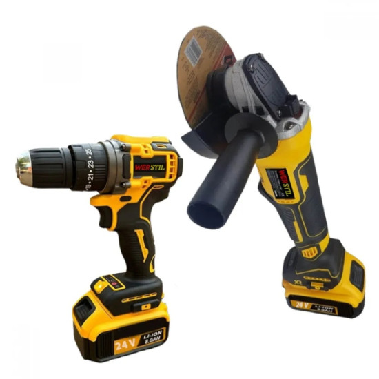 Акумулаторен Винтоверт и Безчетков Ъглошлайф