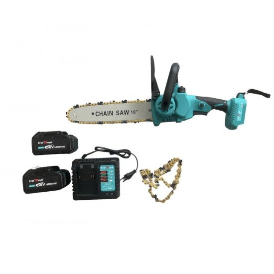 Акумулаторна резачка 25см шина с масления филтър и 2 вериги