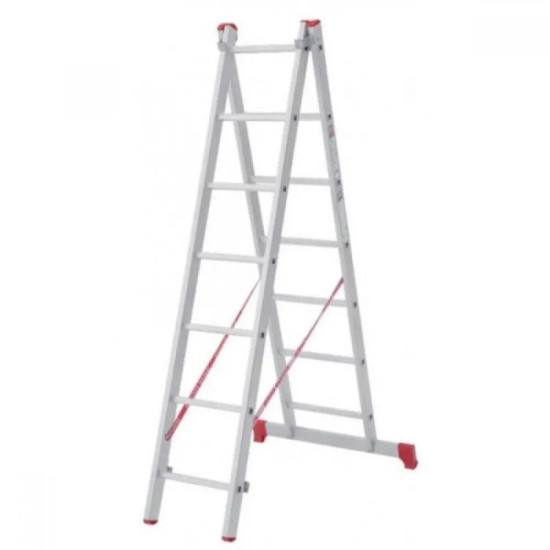 Алуминиева стълба 2x7 стъпала 3,86м