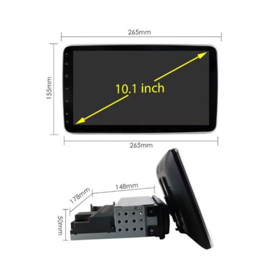Автомобилна мултимедия с Android 11, single din, 10 INCH