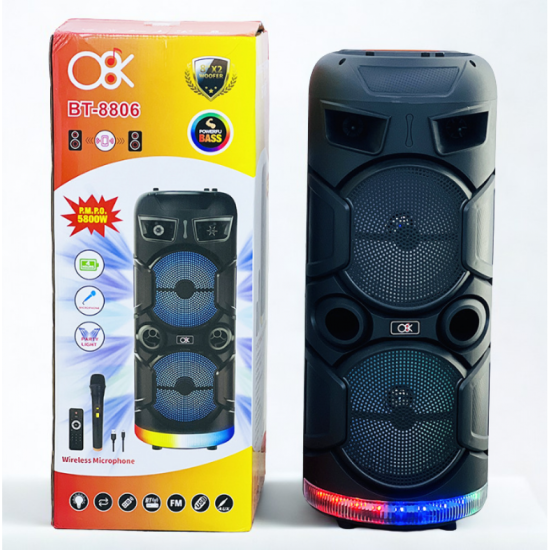 Безжична тонколона BT-8806, 2х8inch говорители