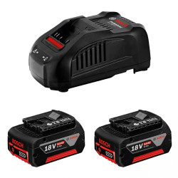 Bosch Батерия акумулаторна Li-Ion със зарядно устройство 18 V, 5 Ah, 2 бр.