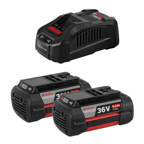 Bosch Батерия акумулаторна Li-Ion със зарядно устройство 36 V, 6 Ah, 2 бр., GAL 3680 CV