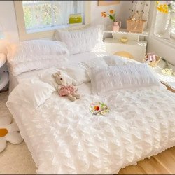 Бял спален комплект от 6 части