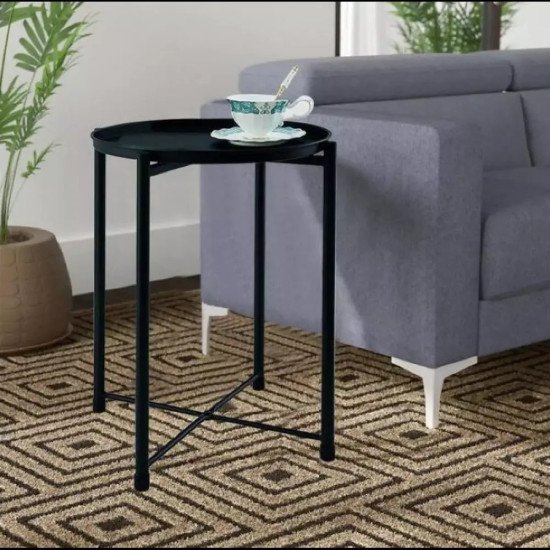 Черна кръгла метална маса