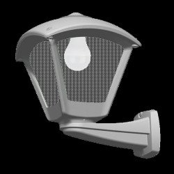 DARIO 250 ГРАДИНСКИ ФЕНЕР ЗА СТЕНА 1XE27 IP55 СИВ-ПРОЗРАЧЕН