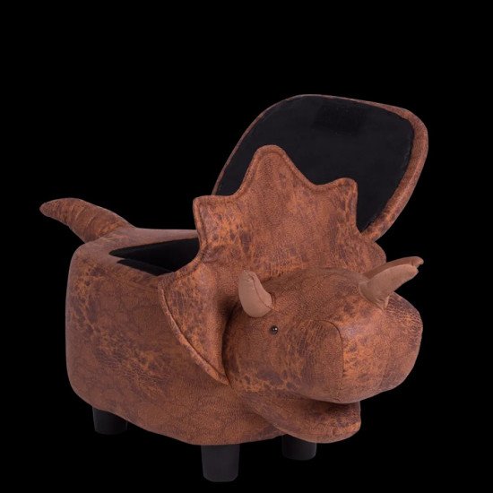 ДЕТСКА ТАБУРЕТКА ДИНОЗАВЪР - КАФЯВ