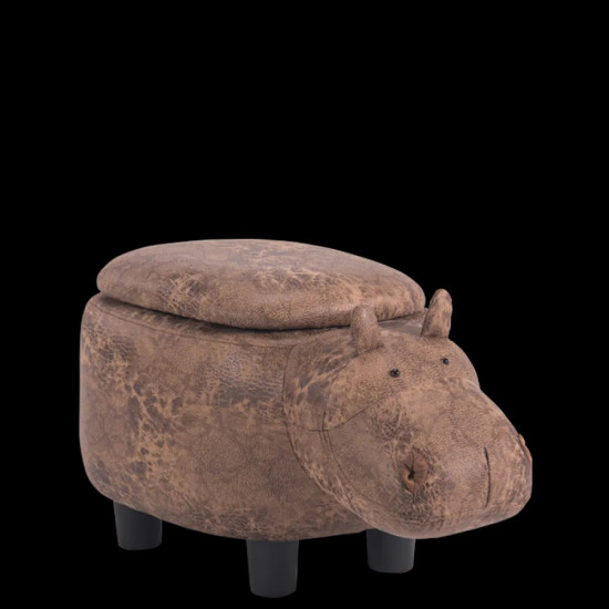 ДЕТСКА ТАБУРЕТКА ХИПОПОТАМ - КАФЯВ