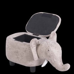 ДЕТСКА ТАБУРЕТКА СЛОН - СИВ