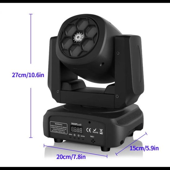 Диско прожектор със 7 диода Moving Head