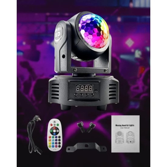 Двустранен диско прожектор Moving Head mini с 4 диода