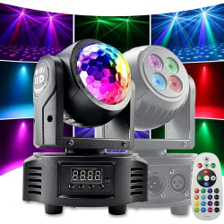 Двустранен диско прожектор Moving Head mini с 4 диода