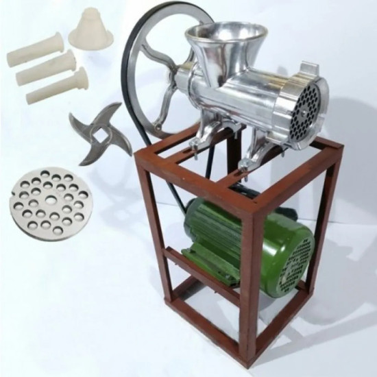 ЕЛЕКТРИЧЕСКА МЕСОМЕЛАЧКА АЛУМИНИЕВА С ЕЛЕКТРОМОТОР