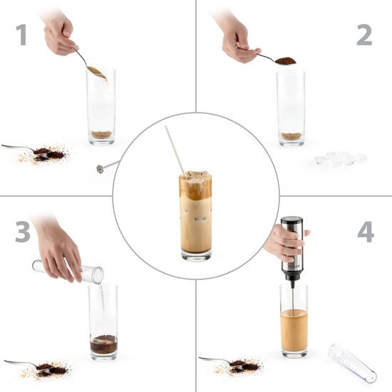 Фрапе миксер ръчен Muhler FMX-255S, 25W, Метално тяло