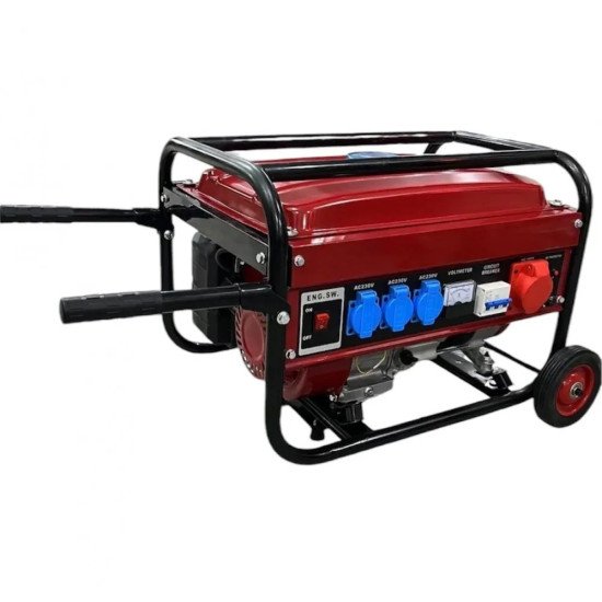 Генератор за Ток 3.5кW KRAFT ROYAL Четиритактов Агрегат Монофазен с Колела