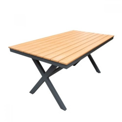 Градинска правоъгълна маса My Garden Polywood, 160 x 90 x 76 см Бежовa