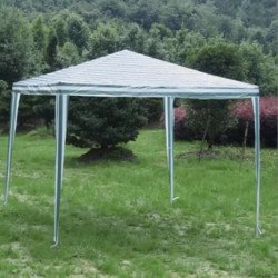 Градинска шатра 3 x 3 м, полиетилен бяло и зелено