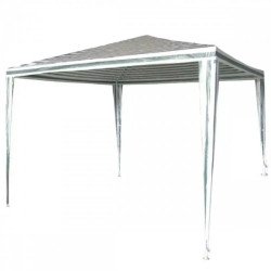 Градинска шатра 3 x 3 м, полиетилен бяло и зелено