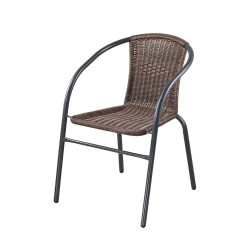 Градински Стол ратан - 53х61х73см - кафяв