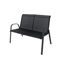 Градинско текстилно канапе-114х68х84см - черно