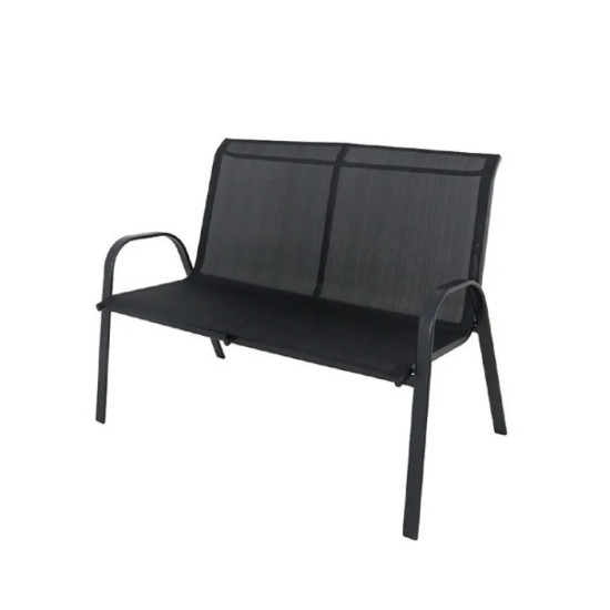 Градинско текстилно канапе-114х68х84см - черно