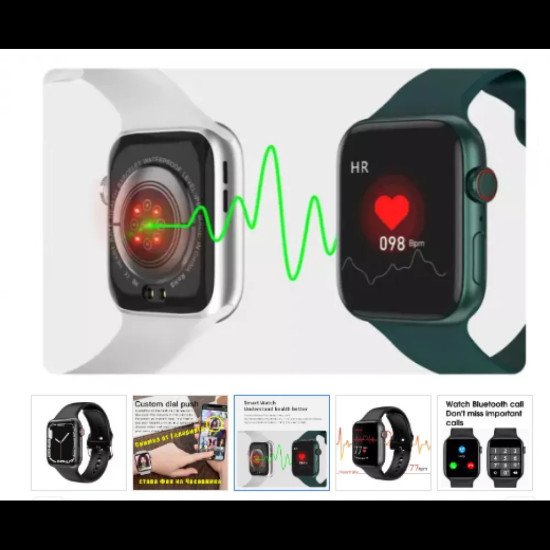 Интелигентен Смарт часовник T500 с голям тъч скрийн дисплей