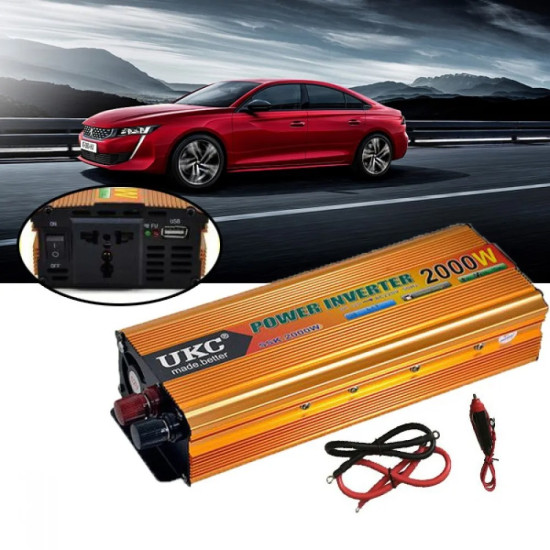 Инвертор на напрежение, UKC, 12V 220V, мощност 2000W