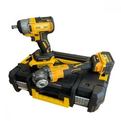 КОМПЛЕКТ 2В1 АКУМУЛАТОРЕН ЪГЛОШЛАЙФ И ГАЙКОВЕРТ 36V