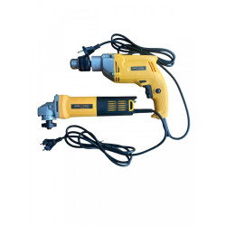 КОМПЛЕКТ 2В1 ЕЛЕКТРИЧЕСКИ ЪГЛОШЛАЙФ И БОРМАШИНА