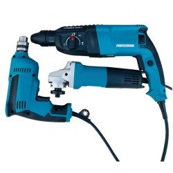 КОМПЛЕКТ 3В1 ПЕРФОРАТОР, БОРМАШИНА, ЪГЛОШЛАЙФ ЕЛЕКТРИЧЕСКИ