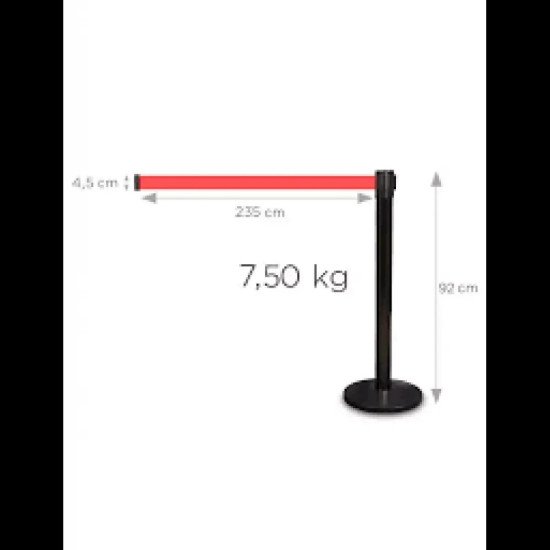 КОМПЛЕКТ ОГРАНИЧИТЕЛНИ СТОЙКИ С ЧЕРВЕНА ЛЕНТА